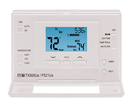 2h/1c, Universal, Large
screen, Temp limits, Filter
monitor, Smart recovery
5/2-day or manual Programmable